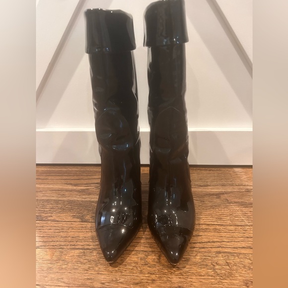 Iro Ully patent leather mid calf boots size 37 (7) - Picture 5 of 5